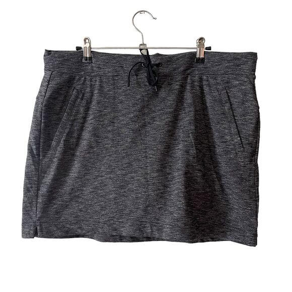 Athleta Large Modern Metro Skort Gray Pockets Casual Activewear Stretch - Picture 1 of 9